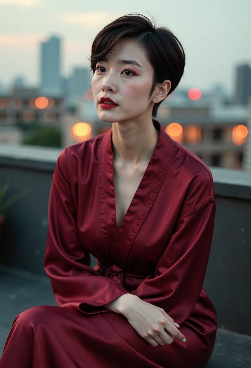 澪站在雾浜观测站窗前